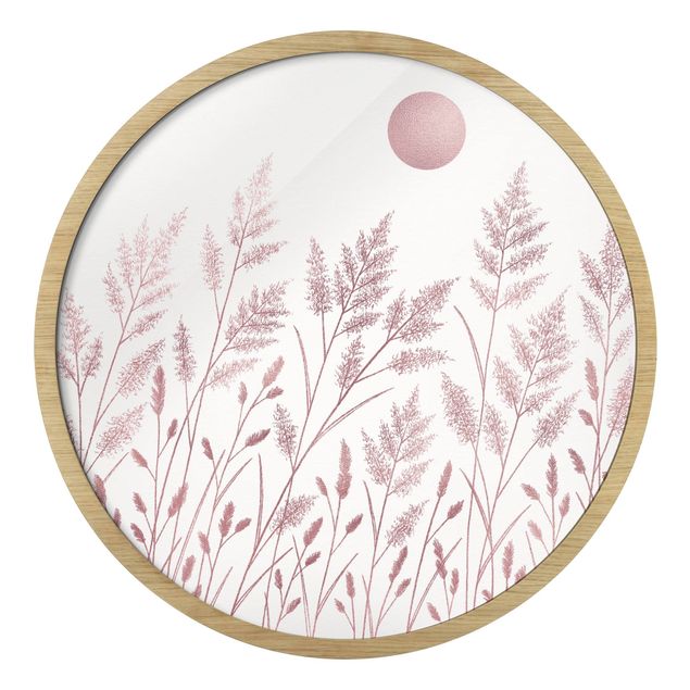 Tavlor rosa Grasses And Moon In Coppery