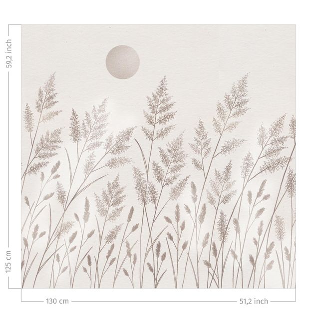Kök dekoration Grasses And Moon In Silver