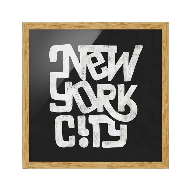 Tavlor ordspråk Graffiti Art Calligraphy New York City Black
