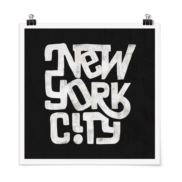 Tavlor ordspråk Graffiti Art Calligraphy New York City Black