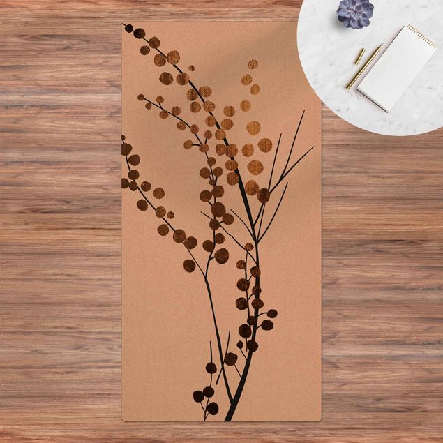 långa mattor Graphical Plant World - Berries Gold