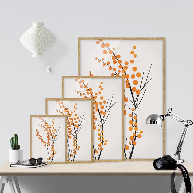 Tavlor blommor  Graphical Plant World - Berries Orange