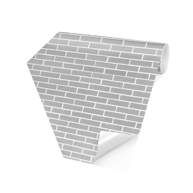 Hexagonala tapeter Gray Brick Wall