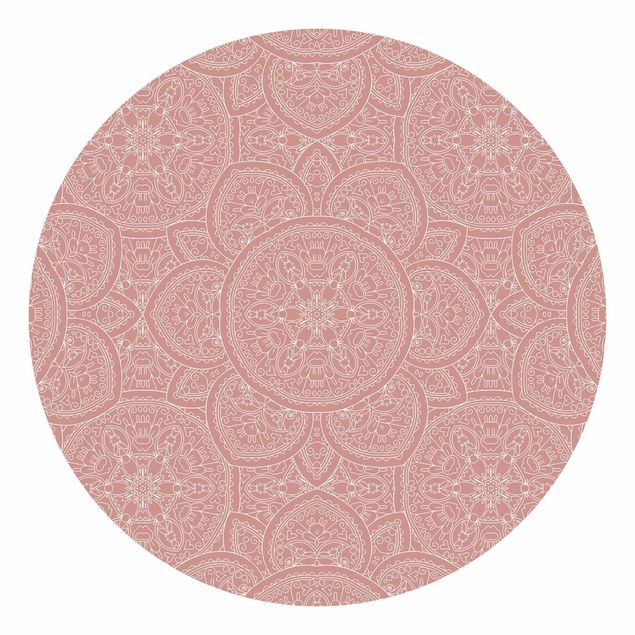 Tapeter modernt Large Mandala Pattern In Antique Pink