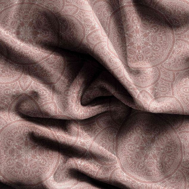måttsydda gardiner Large Mandala Pattern In Antique Pink