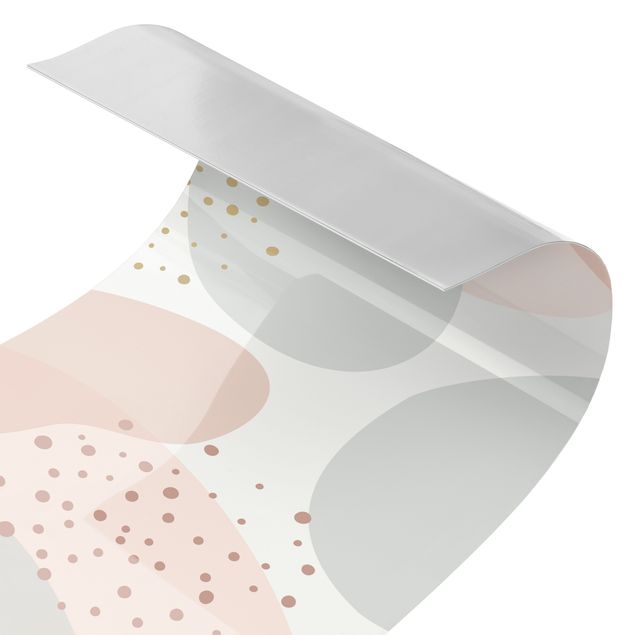 Stänkskydd kök - Large Pastel Circular Shapes with Dots