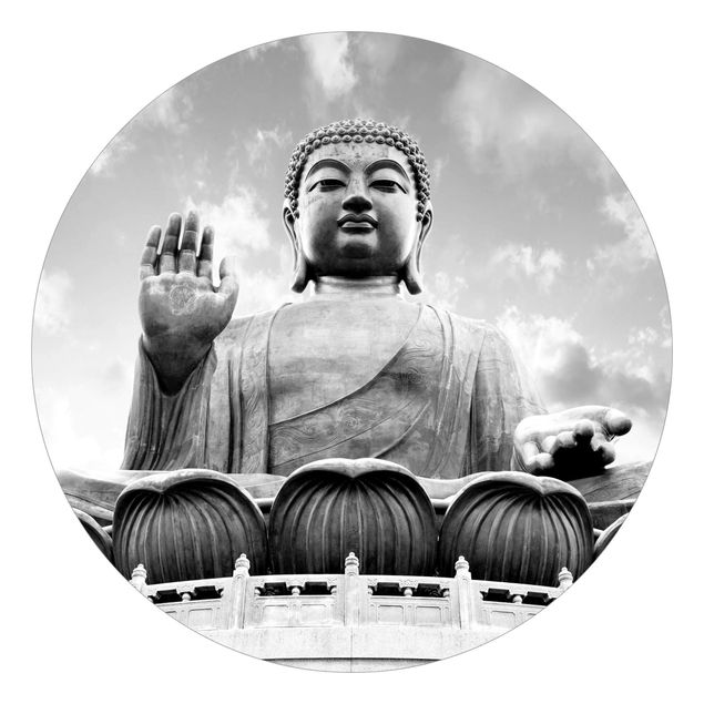 Fototapeter andlig Big Buddha Black And White