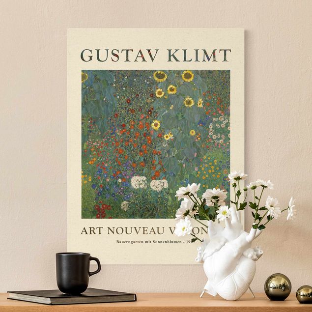 Tavlor solrosor Gustav Klimt - Farmer's Garden With Sunflowers - Museum Edition
