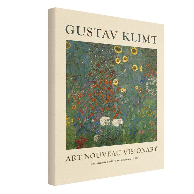 Canvastavlor blommor  Gustav Klimt - Farmer's Garden With Sunflowers - Museum Edition