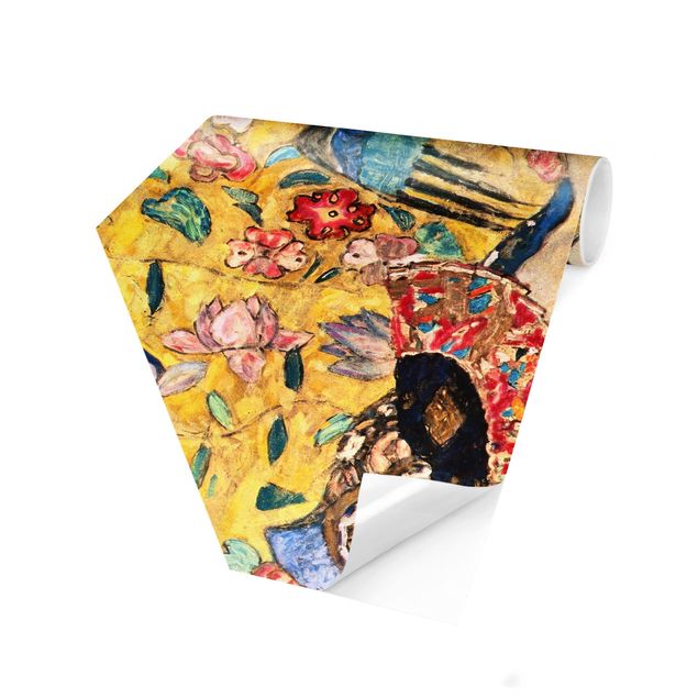 Tapeter modernt Gustav Klimt - Lady With Fan