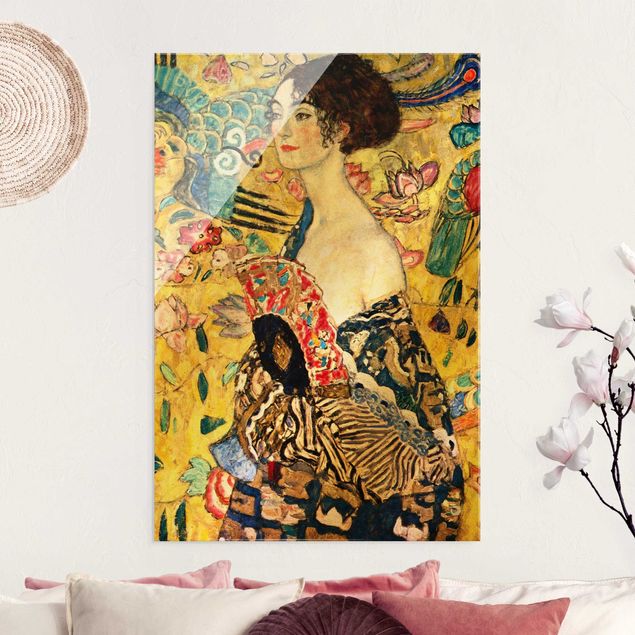 Konststilar Art Deco Gustav Klimt - Lady With Fan