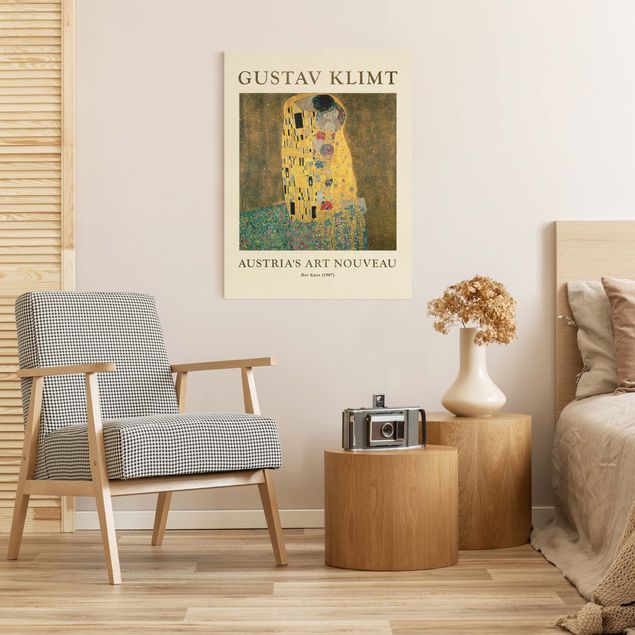 Canvastavlor konstutskrifter Gustav Klimt - The Kiss - Museum Edition