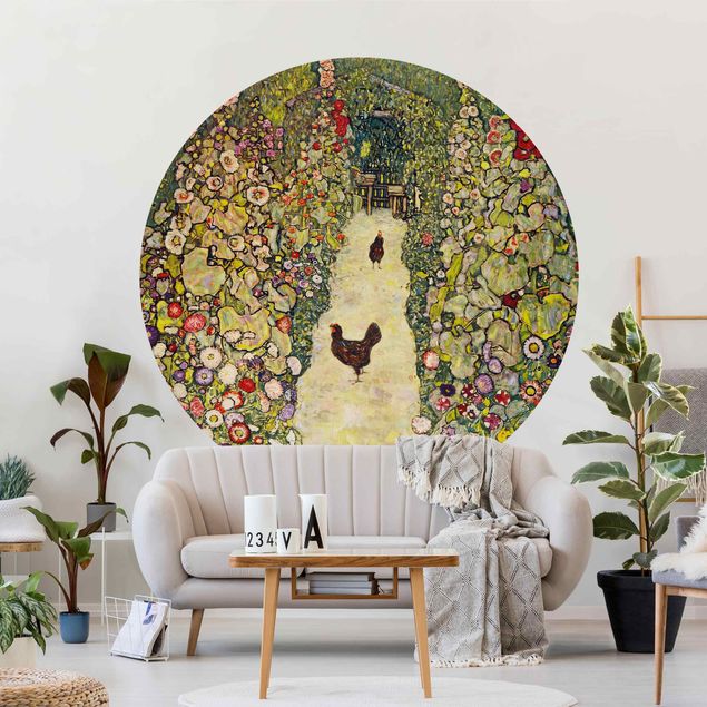 Kök dekoration Gustav Klimt - Garden Path with Hens