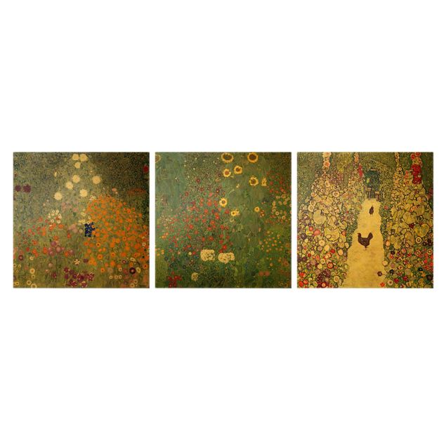 Canvastavlor blommor  Gustav Klimt - In The Garden