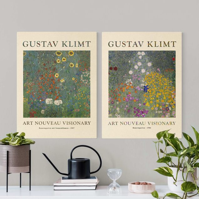 Canvastavlor blommor  Gustav Klimt - Farmer's Garden - Museum Edition