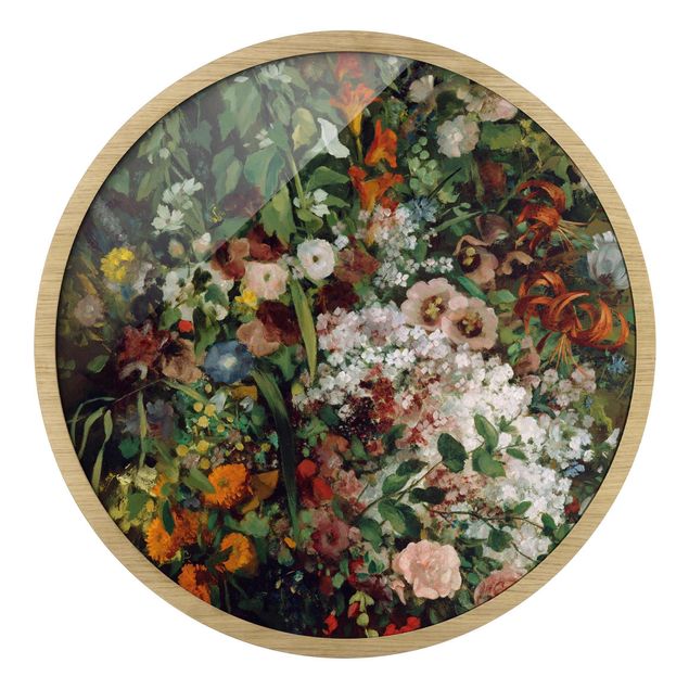 Tavlor blommor Gustave Courbet - Bouquet In Vase