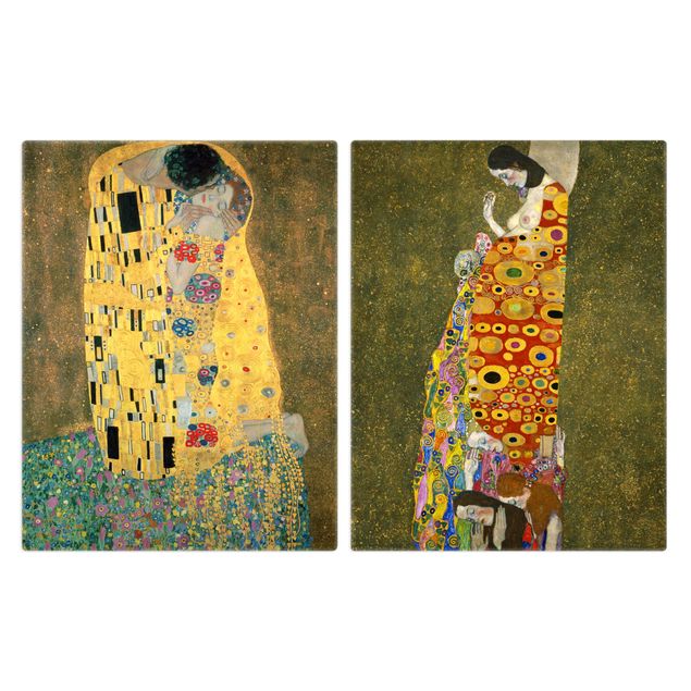Tavlor Gustav Klimt Gustav Klimt - Kiss And Hope