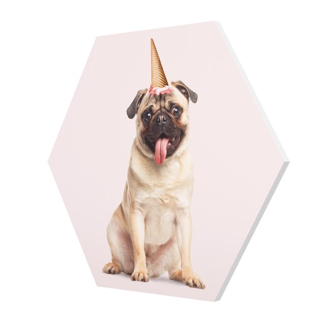 Tavlor Jonas Loose Pug With Ice-Cream Cone