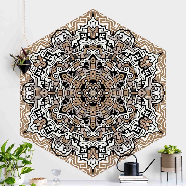 Kök dekoration Hexagonal Mandala With Details
