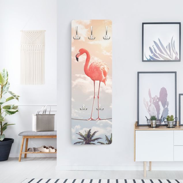 Klädhängare vägg djur Sky With Flamingo