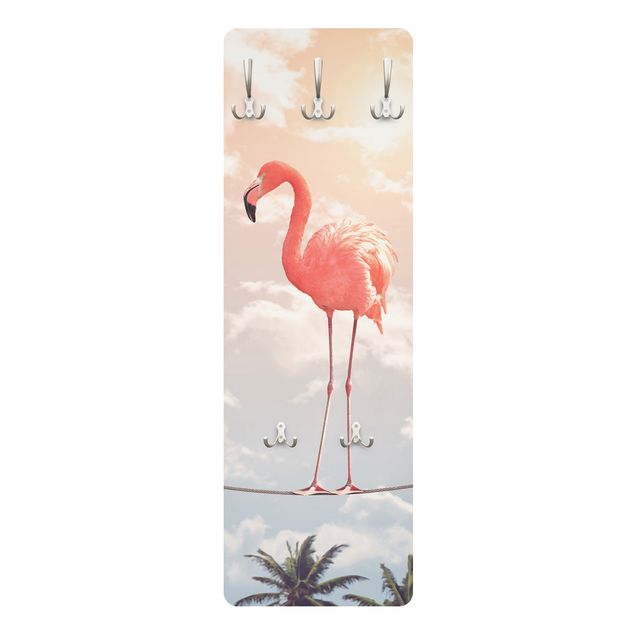 Klädhängare vägg rosa Sky With Flamingo