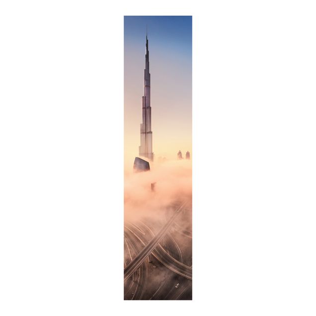 Panelgardiner arkitektur och skyline Heavenly Dubai Skyline