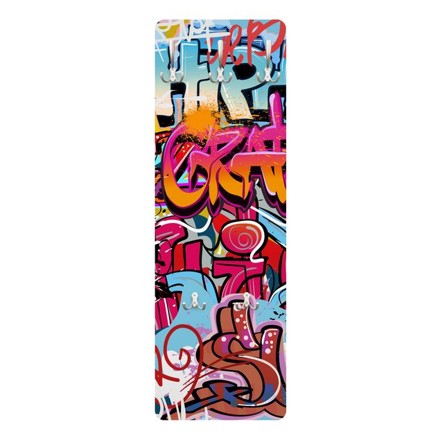 Klädhängare vägg Hip Hop Graffiti