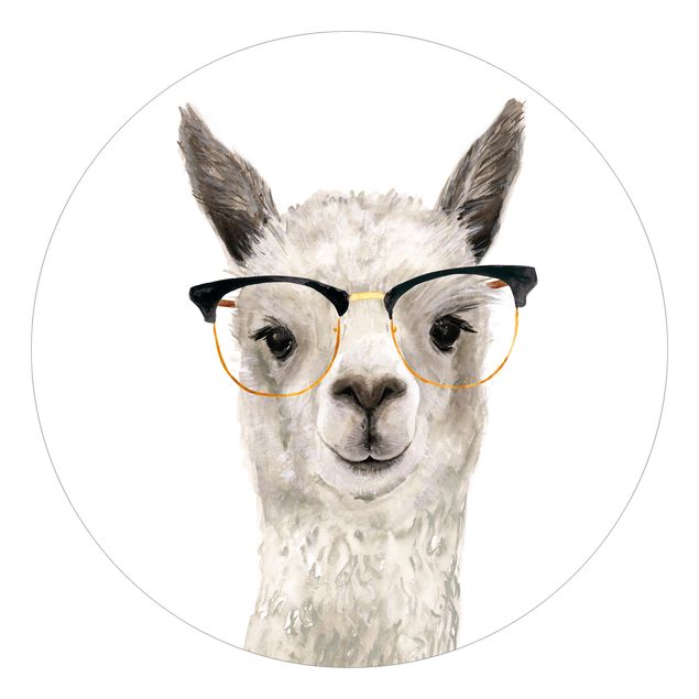 Fototapeter djur Hip Lama With Glasses I
