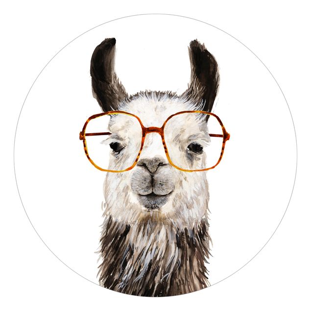 Fototapeter djur Hip Lama With Glasses IV