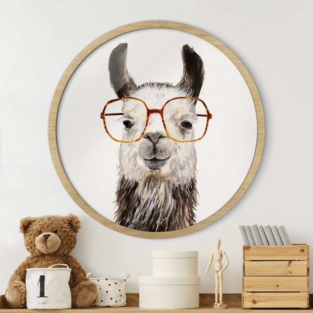 Inredning av barnrum Hip Lama With Glasses IV