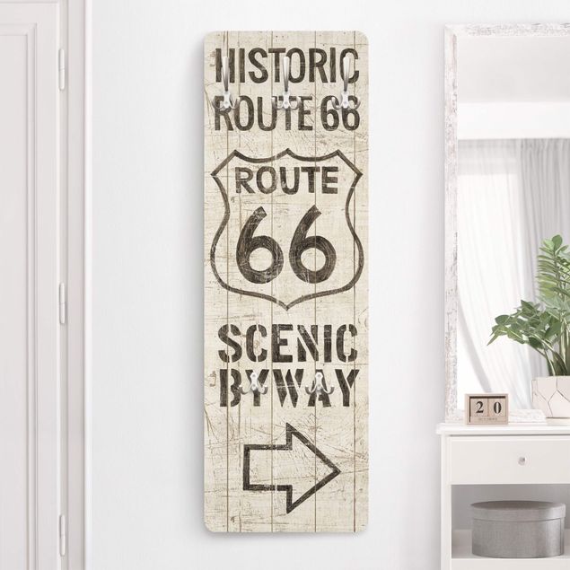 Klädhängare vägg ordspråk Historic Route 66