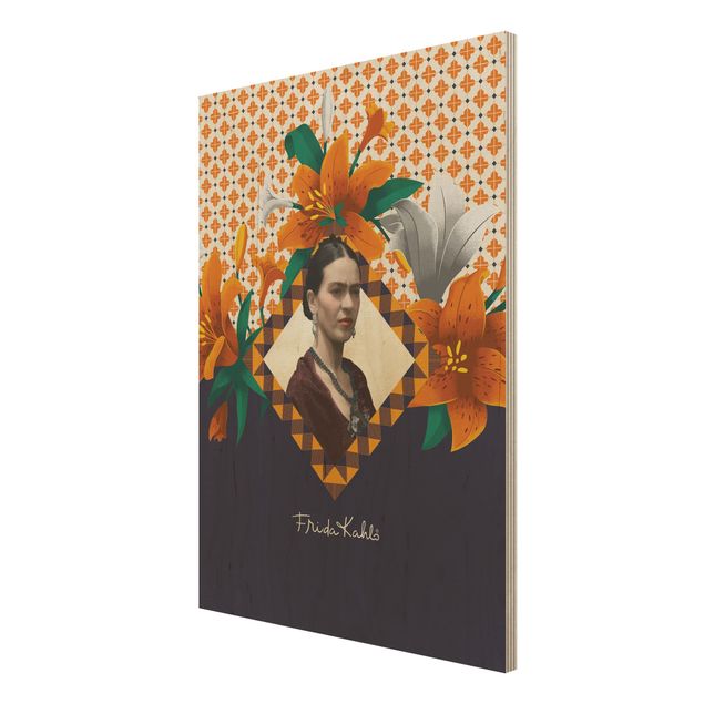 Trätavlor blommor  Frida Kahlo - Lilies