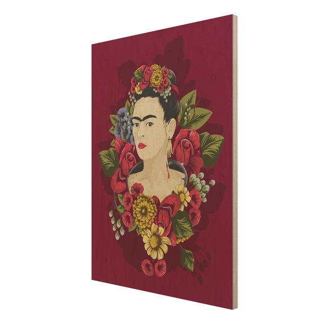 Trätavlor blommor  Frida Kahlo - Roses