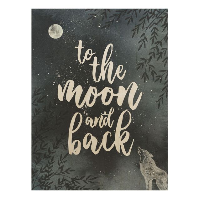 Trätavlor ordspråk Love You To The Moon And Back