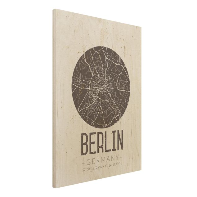 Kök dekoration City Map Berlin - Retro