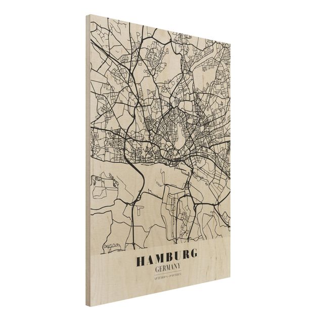 Kök dekoration Hamburg City Map - Classic
