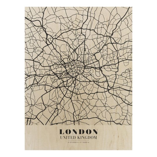 Trätavlor ordspråk London City Map - Classic