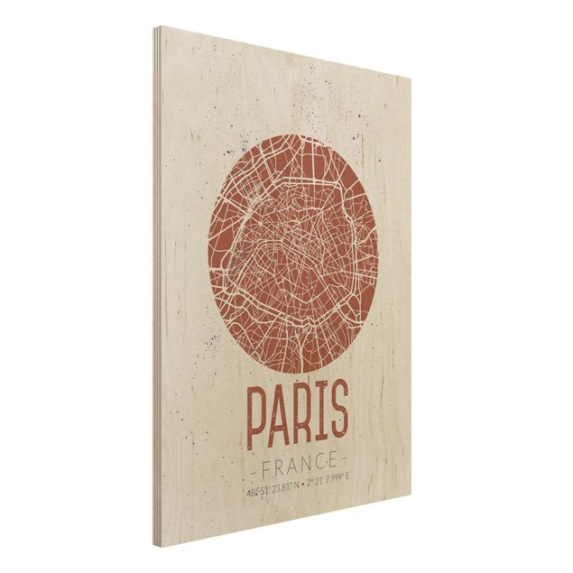Kök dekoration City Map Paris - Retro