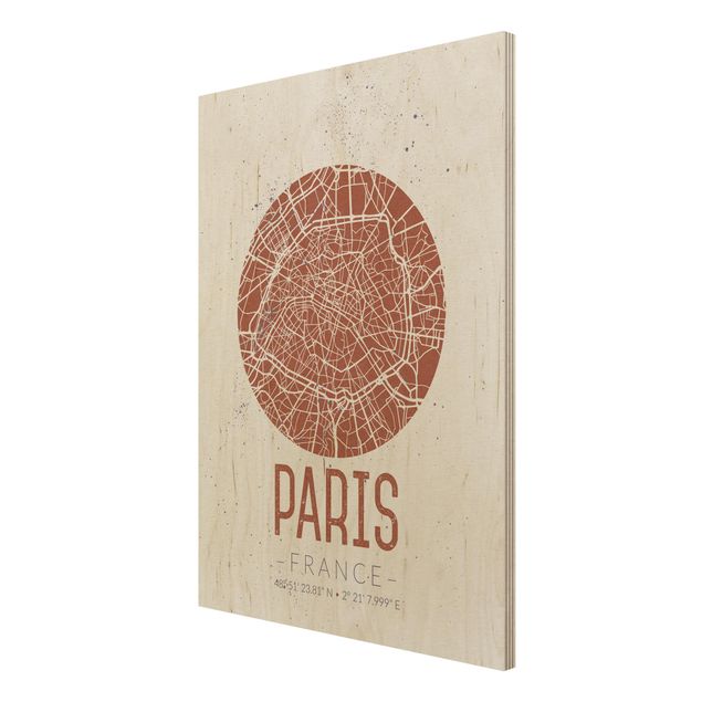 Tavlor City Map Paris - Retro