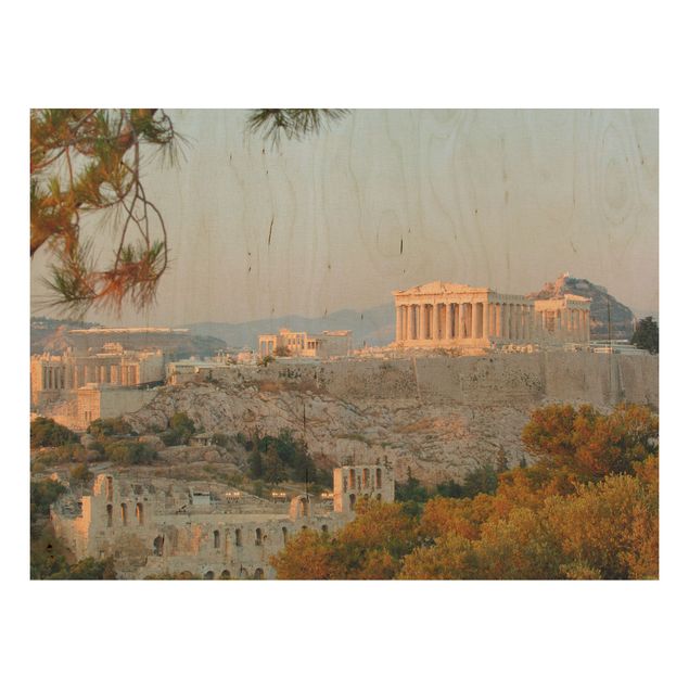 Trätavlor landskap Acropolis
