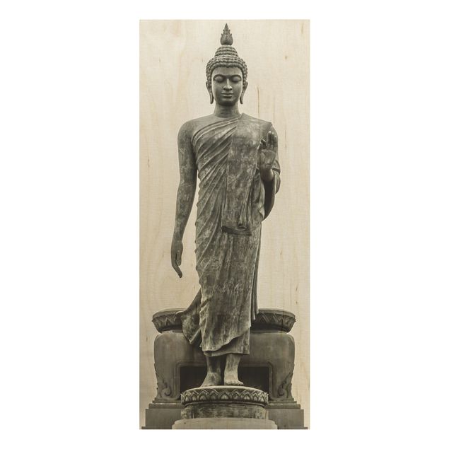 Trätavlor vintage Buddha Statue