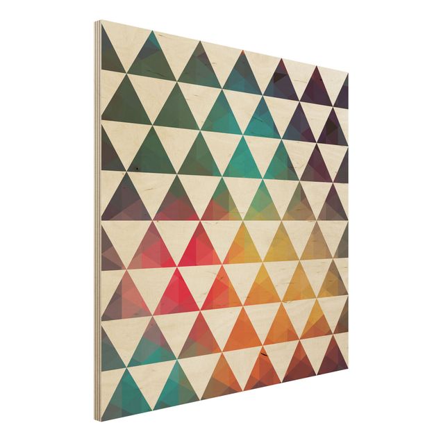 Kök dekoration Wood Print - Colour Geometry