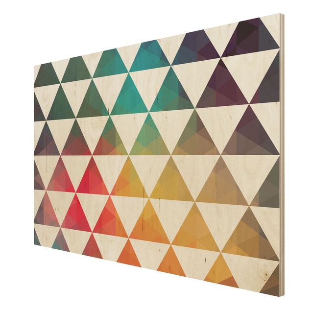 Trätavlor Wood Print - Colour Geometry