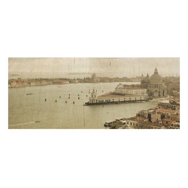 Trätavlor vintage Lagoon Of Venice