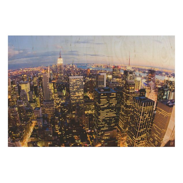 Tavlor New York Skyline At Night
