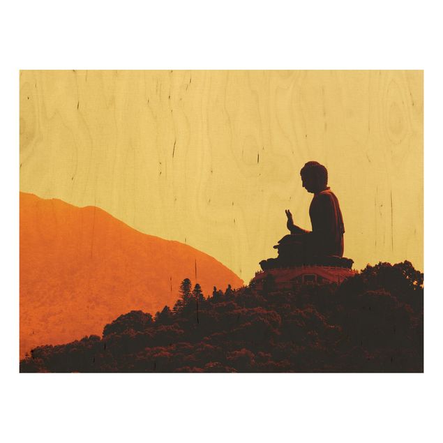Trätavlor landskap Resting Buddha