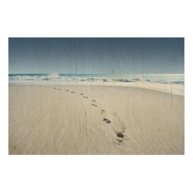 Trätavlor landskap Traces In The Sand