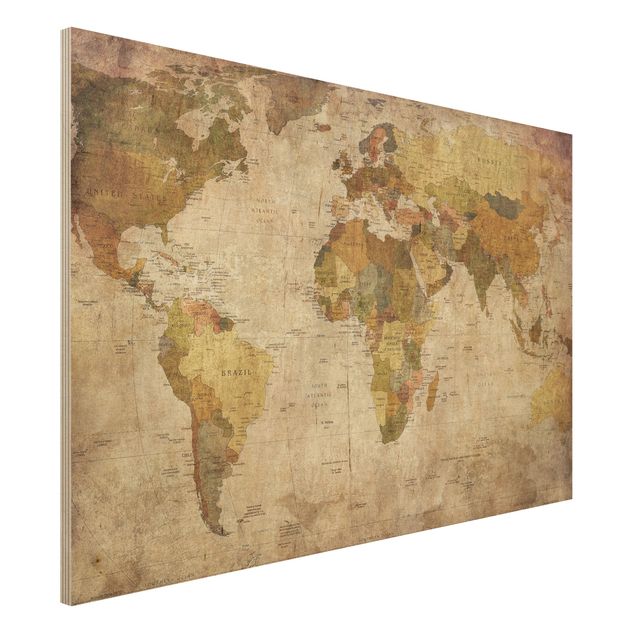 Kök dekoration World map