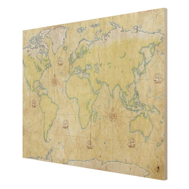 Trätavlor World Map