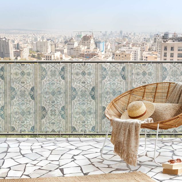 skydd för balkongräcke Wood Panels Persian Vintage II